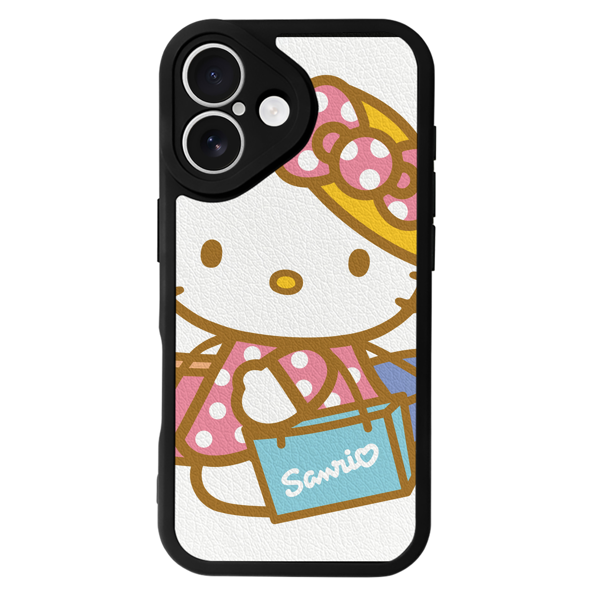 （画像用） Hello Kitty ハローキティ 【iPhone 16シリーズ対応】シリコンスマホケース（レザー調） 材質：シリコン